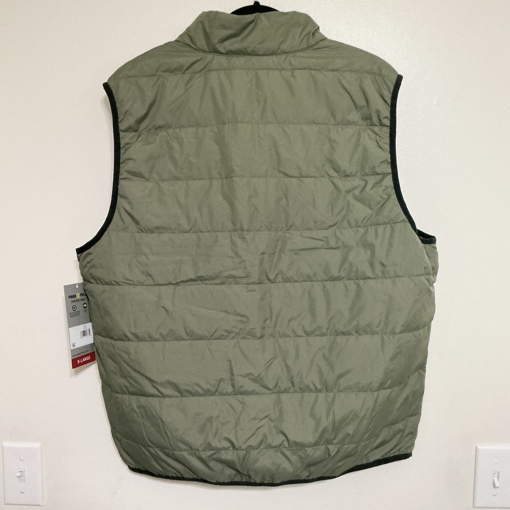 Free Country Men's FreeCycle® Puffer Vest Duffle Olive Size XL Gorpcore NEW - Picture 2 of 9